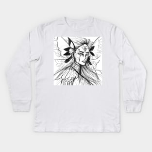 white fairy ecopop in magical ink butterfly Kids Long Sleeve T-Shirt